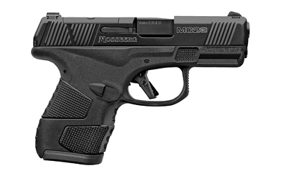 Mossberg 89046 MC2sc Sub-Compact 9mm Luger Caliber with 3.40 Barrel, 10+1 Capacity, Matte Black Finish Frame, Serrated/Optic Cut Black DLC Stainless Steel Slide & Aggressive Textured Polymer Grip