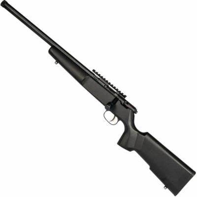 Savage Arms 13836 Rascal Target XP 22 LR Caliber with 1rd Capacity, 16.12 Barrel, Matte Blued Metal Finish & Matte Black Synthetic Stock Left Hand (Youth) Includes 4x32mm Scope & Bipod