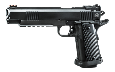 Rock Island 52000 Pro Ultra Match HC 10mm Auto Caliber with 6 Barrel, 16+1 Capacity, Overall Black Parkerized Finish Steel, Picatinny Rail/Beavertail Frame, Serrated Slide & Black G10 Grip