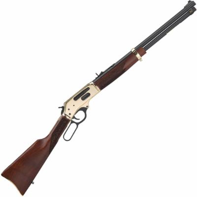 Henry H0243030 Side Gate  Lever Action 30-30 Win Caliber with 5+1 Capacity, 20 Blued Barrel, Polished Brass Metal Finish & American Walnut Stock, Right Hand (Full Size)