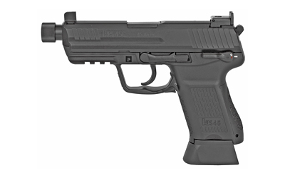 HK 81000022 HK45  Compact 45 ACP 10+1 4.57 Steel Threaded Barrel Black Serrated Slide Black Polymer Frame w/Picatinny Rail & Serrated Trigger Guard Black Interchangeable Backstrap Grips Ambidextrous