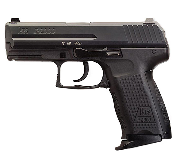 HK 81000049 P2000 V3 40 S&W Caliber with 3.66 Barrel, 12+1 Capacity, Overall Black Finish, Picatinny Rail Frame, Serrated Steel Slide & Interchangeable Backstrap Grip Includes 2 Mags