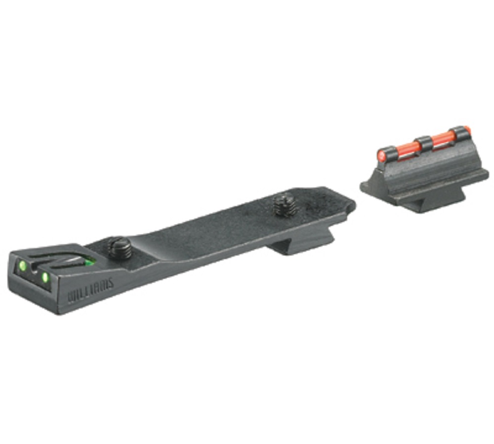 Ruger 90340 10/22 Fiber Optic Sight Set  Black Red Front/Green Rear