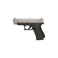 Glock PA485SL701 G48  Compact Slim 9mm Luger 10+1 4.17 Black GMB Barrel, Silver PVD Serrated Slide, Black Polymer Frame w/Beavertail, Black Textured Polymer Grips, Right Hand