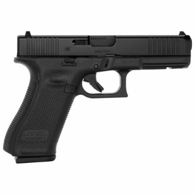 Glock PA175S201 G17 Gen5 Full Size 9mm Luger 10+1 4.49 Black GMB Barrel, Black nDLC Serrated Slide, Black Polymer Frame w/Picatinny Rail, Black Textured w/Interchangeable Backstrap Grip, Ambidextrous