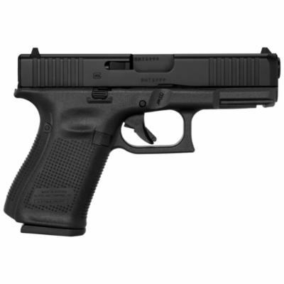 Glock PA195S201 G19 Gen5 Compact 9mm Luger 10+1 4.02 Black GMB Barrel, Black nDLC Serrated Slide, Black Polymer Frame w/Picatinny Rail, Black Textured w/Interchangeable Backstrap Grip. Ambidextrous