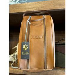 Piel Double Compartment Shoe Bag - Saddle
