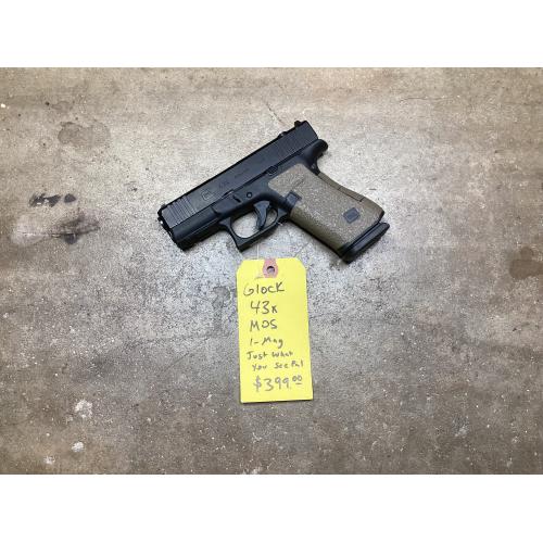Used Glock 43X MOS 9mm 1-Mag Optics Ready