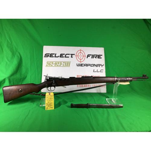 USED GERMAN MADE PORTUGUESE M937A 8MM MATCHING W/ MATCHING BAYO FAIR