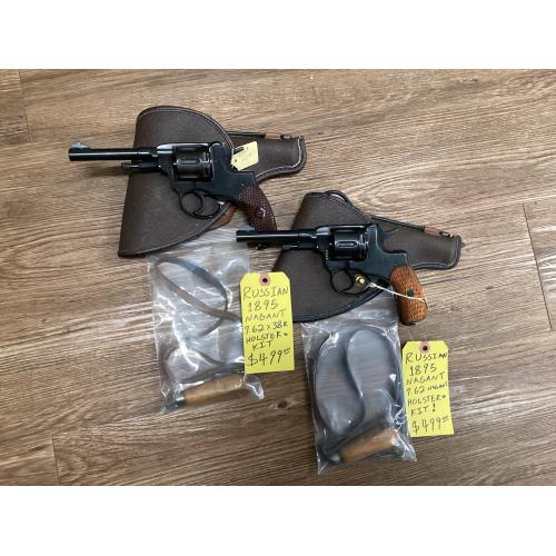 Used Russian Model 1895 Nagant Revolver 7.62x38R