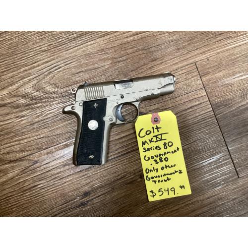 USED Colt MKIV Series 80 Government .380 ACP