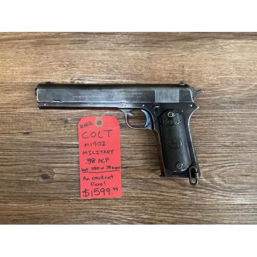 CONSIGNMENT RARE Colt M1902 Military 