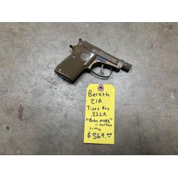 Used Beretta 21A Bobcat FDE Threaded Barrel .22 LR 1 mag