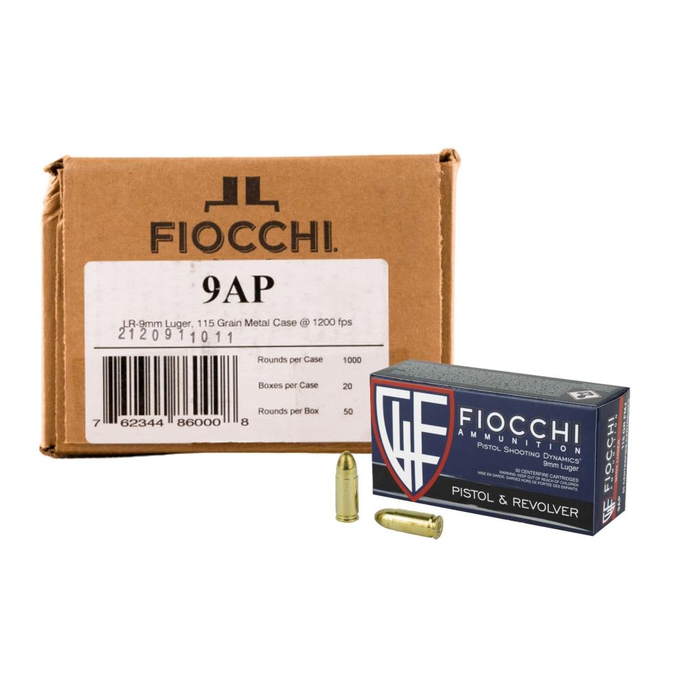 FIOCCHI 115GR FMJ 1000RDS