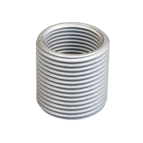 M4 SHOULDERLESS THREAD ADAPTOR 1/2X32-5/8X24 MATTE STAINLESS