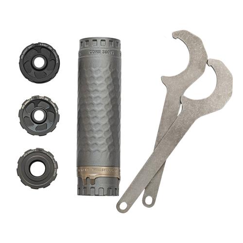 PRECISION ARMAMENT TiTrex SUPPRESSOR, 300CAL-Ti CORE (DARK-Ti)