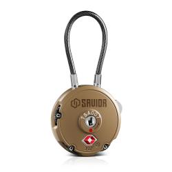 Savior Equipment Cable Lock 3-Digit Combination RAL 8000 Tan