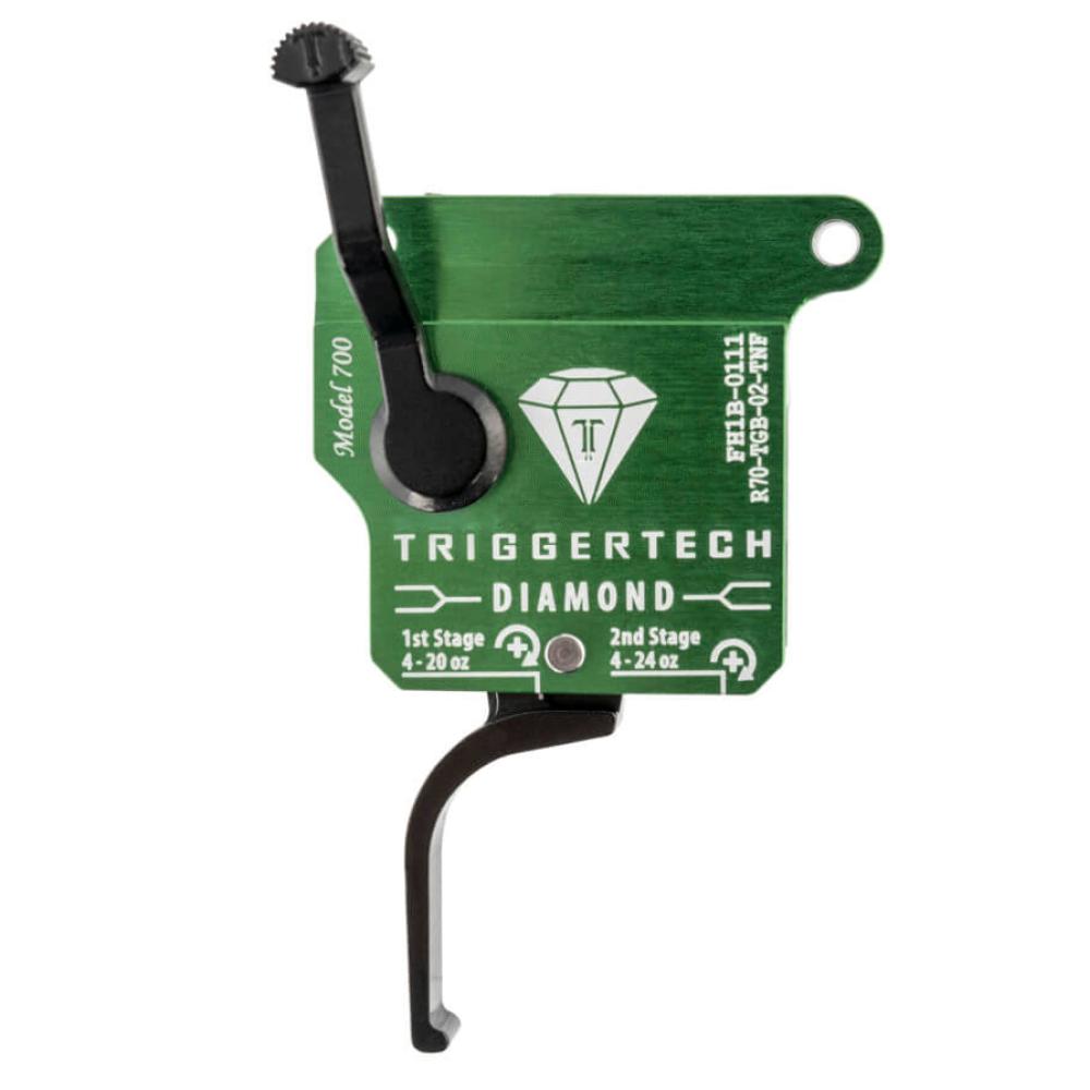 TRIGGERTECH R700 DIAMOND BLK/GRN 2 STAGE RH 5oz-2.8 LBS