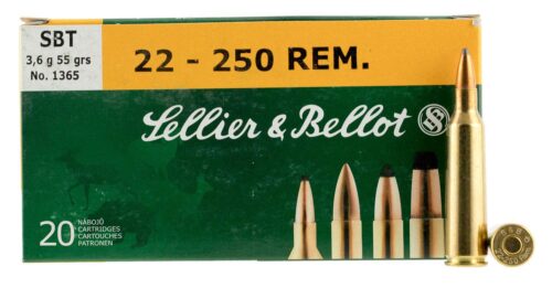 Sellier & Bellot SB22250A Rifle  22-250 Rem 55 gr Sierra GameKing
