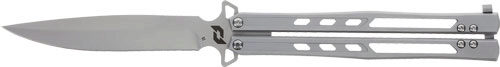 Schrade Alkymest Butterfly Folding Knife 4" Blade Silver