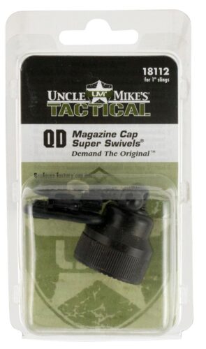 Uncle Mike's 18112 Mag Cap Swivel Set made of Steel with Blued Fi