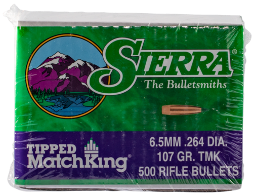 Sierra 7407 Tipped MatchKing  6.5 Creedmoor .264 107 gr Tipped Ma