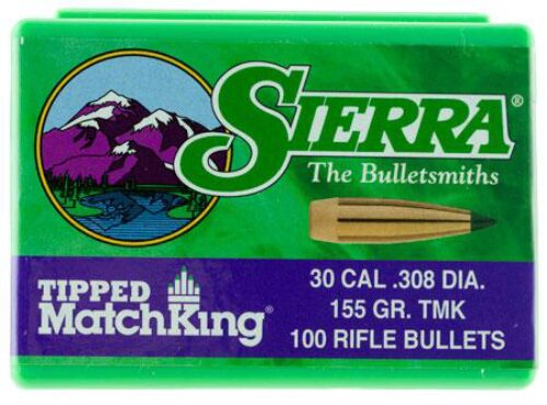 Sierra 7755 Tipped MatchKing  30 Cal .308 155 gr Tipped MatchKing