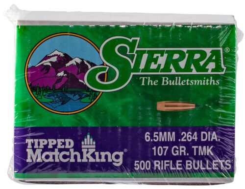 Sierra 7407C Tipped MatchKing  6.5 Creedmoor .264 107 gr Tipped M