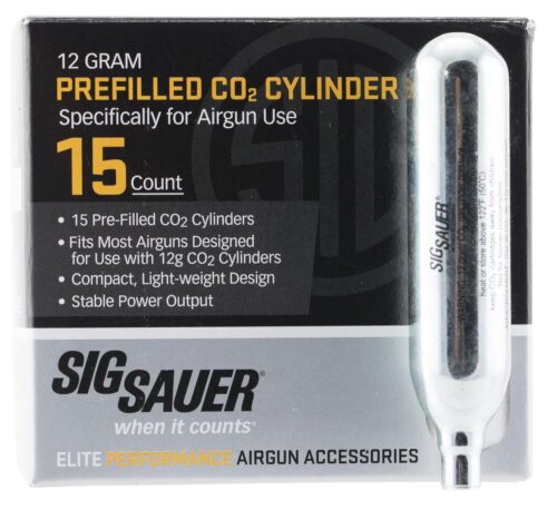 Sig Sauer Airguns AC1215 CO2 Cylinders 12 gram 15 Per Pack