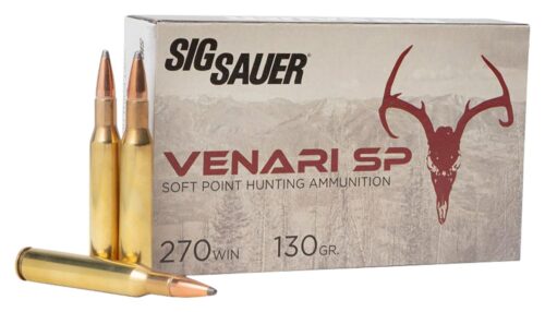 Sig Sauer V270SP13020 Venari  270 Win 130 gr Soft Point 20 Per Bo