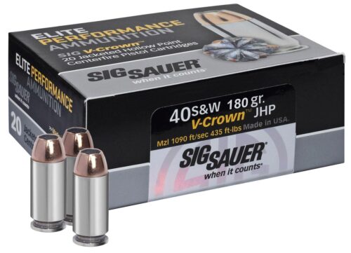Sig Sauer E40SW220 Elite Performance  40 S&W 180 gr V Crown Jacke