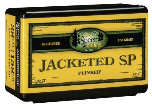Speer 4217 Handgun  38 Cal .357 158 gr Jacketed Soft Point 100 Pe