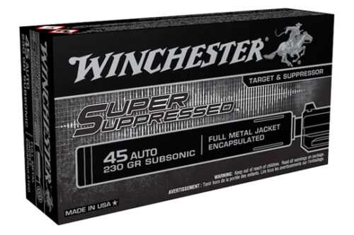 Winchester Ammo SUP45 Super Suppressed  45 ACP Subsonic 230 gr En