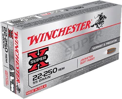 Winchester Ammo X222501 Super X  22-250 Rem 55 gr Jacketed Soft P