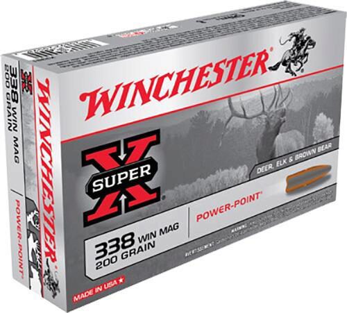 Winchester Ammo X3381 Power-Point  338 Win Mag 200 gr Power Point