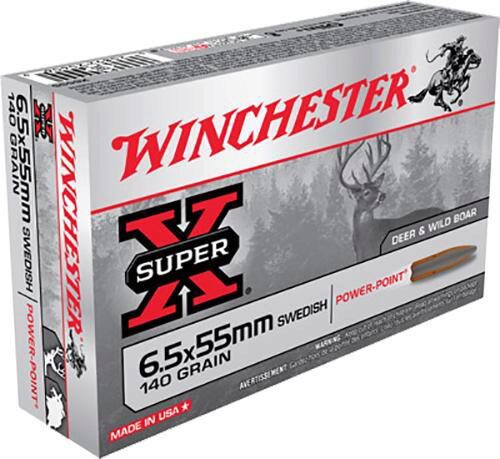 Winchester Ammo X6555 Power-Point  6.5x55 Swedish 140 gr Power Po