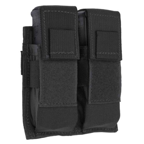 Tacshield T3602BK Universal Double Pistol Mag Pouch Black 1000D N