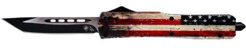 Templar Knife MWUS231 Wood US Flag Gen II Slim 3.50 OTF Tanto Pla