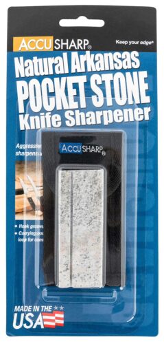 AccuSharp 024C Pocket Stone  Natural Arkansas Stone Sharpener Whi
