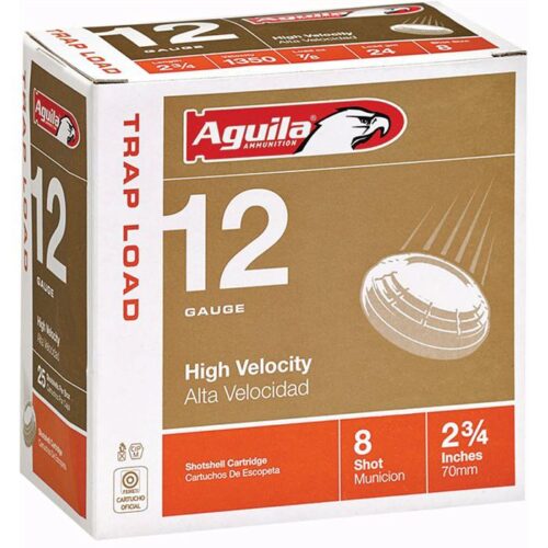 Aguila 1CHB1252 Trap Load High Velocity 12 Gauge 2.75 7/8 oz 8 Sh