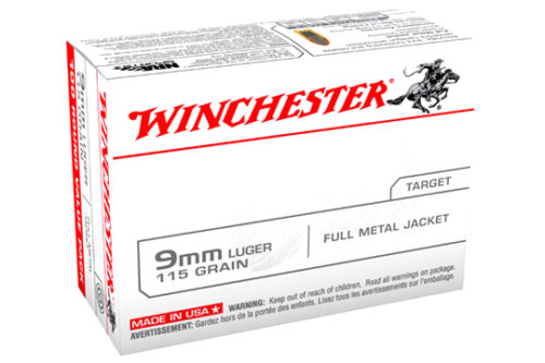 Winchester Ammo WBR9115 Centerfire Handgun  9mm 115 gr Full Metal