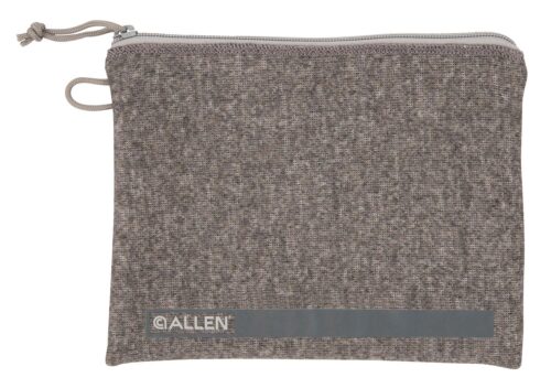 Allen 3627 Pistol Pouch  Gray Polyester w/Lockable Zippers, ID La