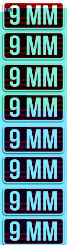 MTM Ammo Caliber Labels 9mm Red 8/ct
