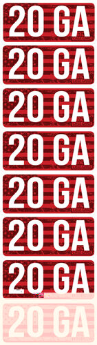 MTM Ammo Caliber Labels 20 GA Red 8/ct