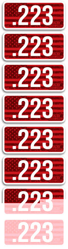 MTM Ammo Caliber Labels .223 Rem Red 8/ct
