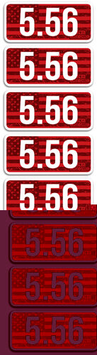 MTM Ammo Caliber Labels 5.56 Red 8/ct