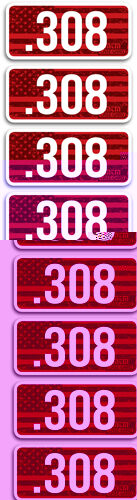 MTM Ammo Caliber Labels .308 Red 8/ct