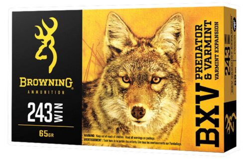 Browning Ammo B192302431 BXV Predator & Varmint 243 Win 65 gr Var