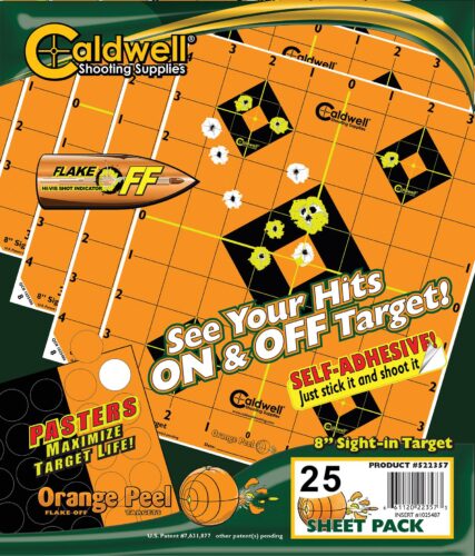 Caldwell 1166103 Orange Peel  Black/Orange Self-Adhesive 25 Sheet