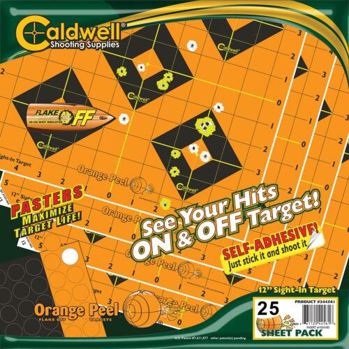 Caldwell 1166105 Orange Peel  Black/Orange Self-Adhesive 25 Sheet